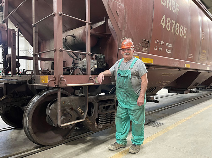Don Eslinger at Minot shop Don Eslinger at Minot shop