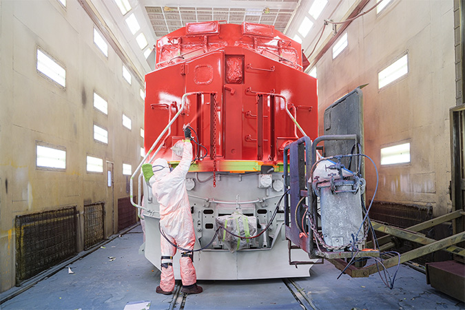 Red is the second coat. Red is the second coat.
