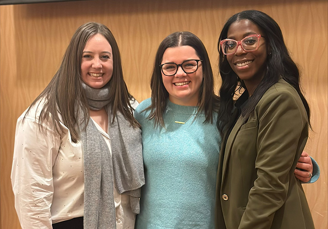 Women EnRoute members (left to right): Alyssa Lavorata, Breanne Scharpe, Tonika White